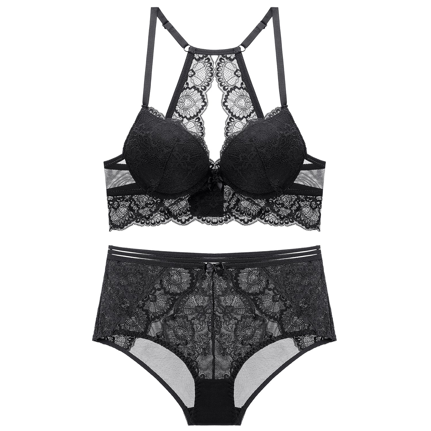 New Design Sexy Lace Push Up Lingerie Set - sharpe elegance1 women-bra-and-panty-set, 