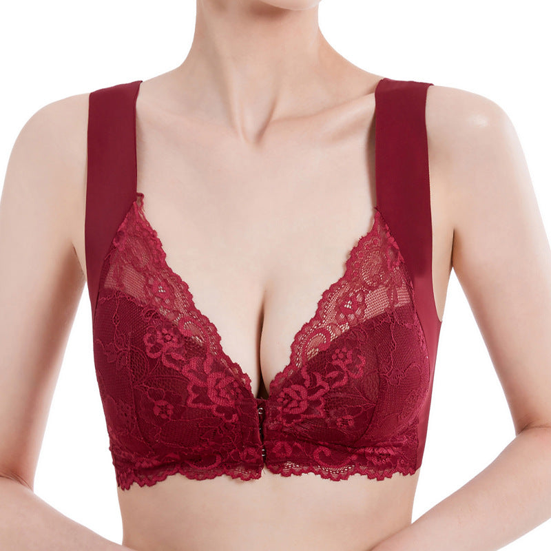 Backless Lace Wireless Front Closure Bra - sharpe elegance1 backless-lace-wireless-front-closure-bra, 