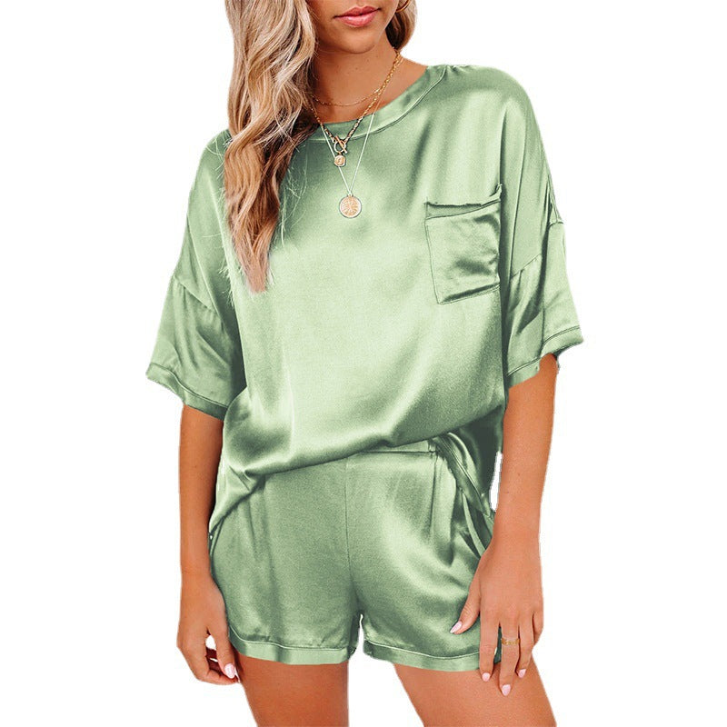 Pure Color Round Neck Straight-Leg Sleepwear - sharpe elegance1 pure-color-round-neck-straight-leg-sleepwear, 