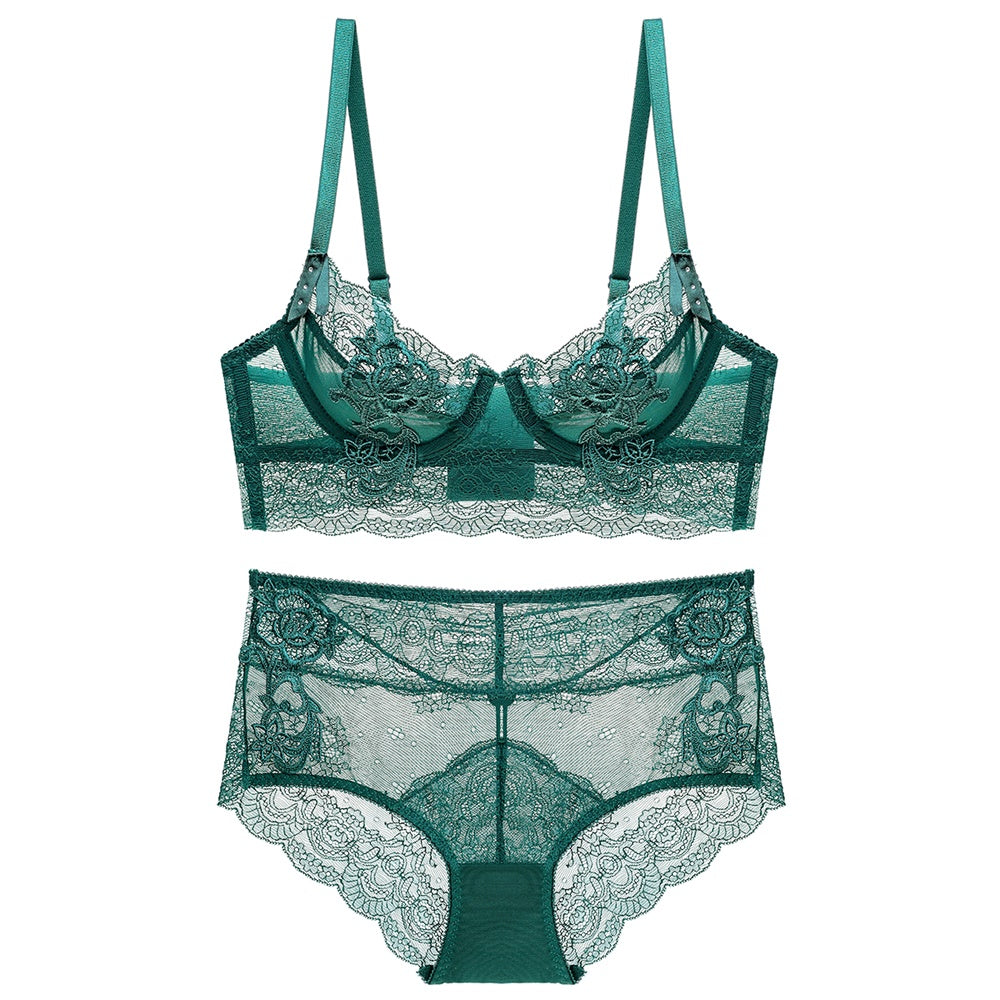 Transparent Flower Lace Bra Set - sharpe elegance1 transparent-flower-lace-bra-set, 