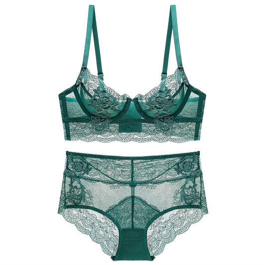 Transparent Flower Lace Bra Set - sharpe elegance1 transparent-flower-lace-bra-set, 