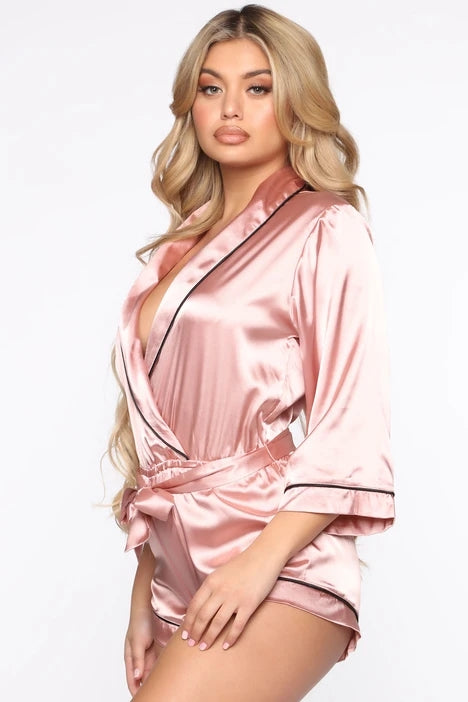 Silk Romper Sleepwear - sharpe elegance1 silk-romper-sleepwear, 