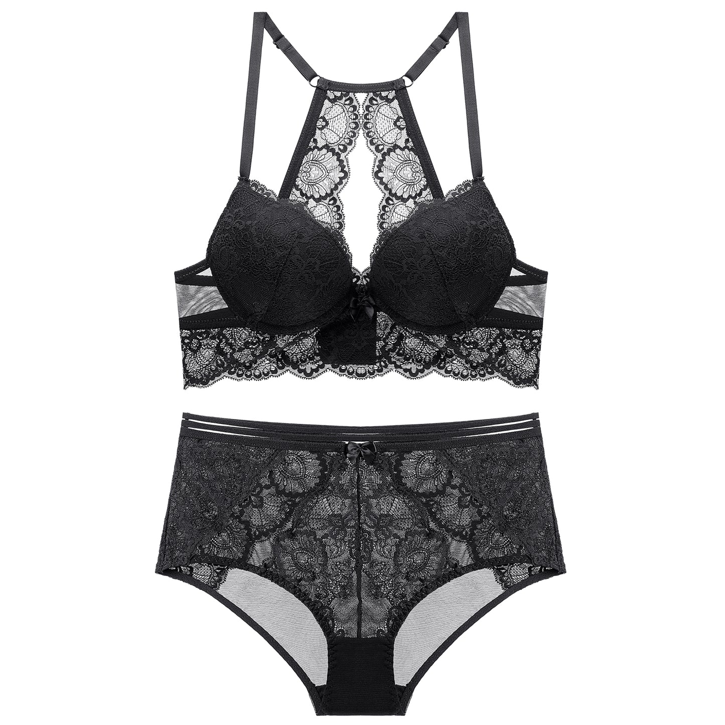 New Design Sexy Lace Push Up Lingerie Set - sharpe elegance1 women-bra-and-panty-set, 